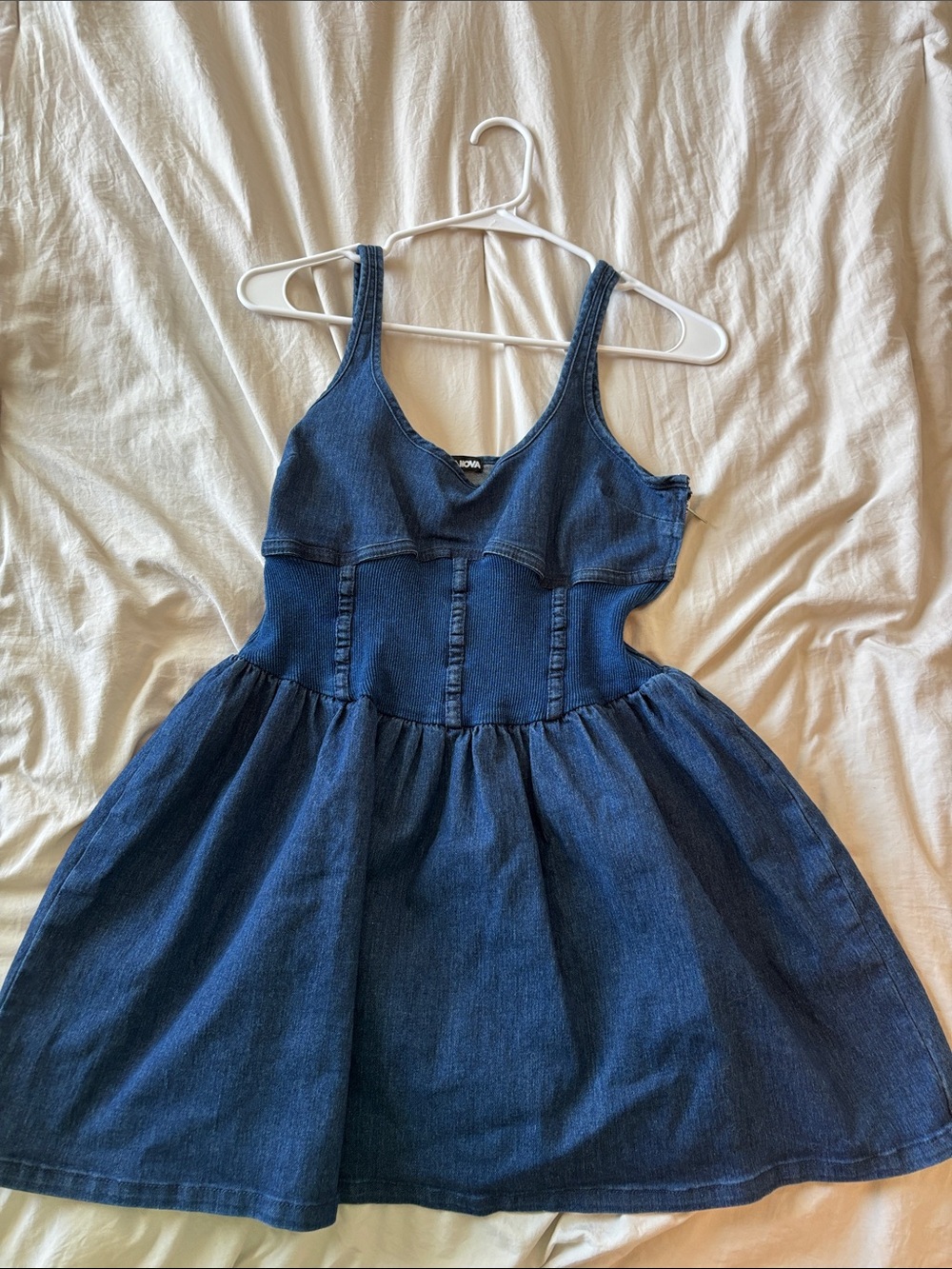 Fashion Nova Dark Denim Mini Dress - Blue